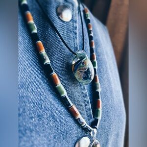 OOAK Borosilicate "Galaxy" Vortex Pendant - Adjustable Art